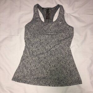 White and gray gym shark racer back workout tank size small. Full support.